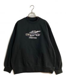 BUDSPOOL×葵産業（バッズプール×アオイインダストリー）の古着「SMOKE CAR CREWNECK/スモーク カー クルーネック」｜ブラック