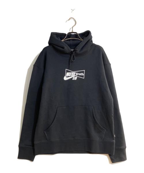 WASTED YOUTH（ウェイステッドユース）WASTED YOUTH (ウェイステッドユース) NIKE SB (ナイキエスビー) プルオーバーパーカー ブラック サイズ:Mの古着・服飾アイテム