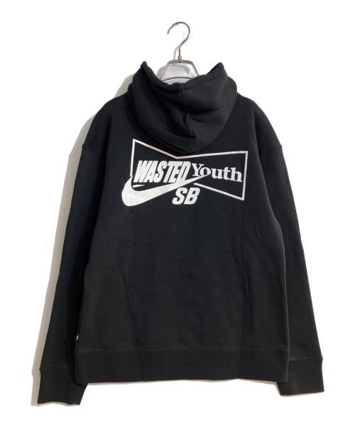 WASTED YOUTH（ウェイステッドユース）WASTED YOUTH (ウェイステッドユース) NIKE SB (ナイキエスビー) プルオーバーパーカー ブラック サイズ:Mの古着・服飾アイテム