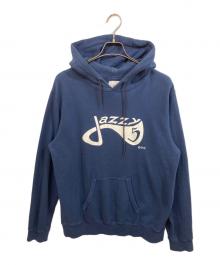 uniform experiment×FRAGMENT DESIGN（ユニフォームエクスペリメント×フラグメントデザイン）の古着「JAZZY 5 SWEAT HOODIE」｜ネイビー