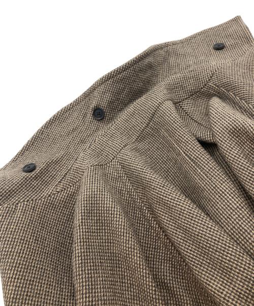 Phlannel（フランネル）Phlannel (フランネル) Arles Wool Tweed Coat/アルルウール ツイードコート ブラウン サイズ:4の古着・服飾アイテム