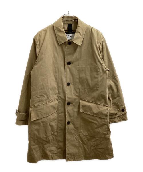 MHL（エムエイチエル）MHL (エムエイチエル) PROOFED COTTON NYLON TWILL COAT / ステンカラーコート / ダウンライナー付き  ベージュ サイズ:Lの古着・服飾アイテム