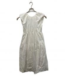 CLANE（クラネ）の古着「BROAD SHOULDER ONE PIECE」｜ホワイト