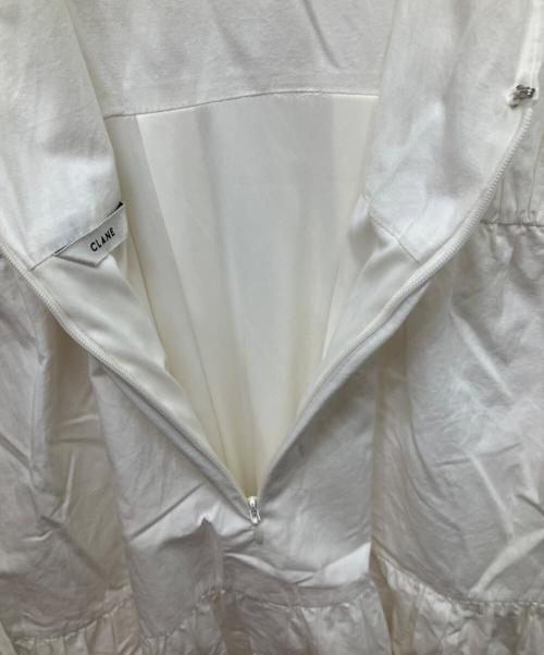 CLANE（クラネ）CLANE (クラネ) BROAD SHOULDER ONE PIECE ホワイト サイズ:1の古着・服飾アイテム