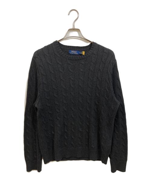 POLO RALPH LAUREN（ポロ・ラルフローレン）POLO RALPH LAUREN (ポロ・ラルフローレン) コットンケーブルニット グレー サイズ:SIZE Mの古着・服飾アイテム