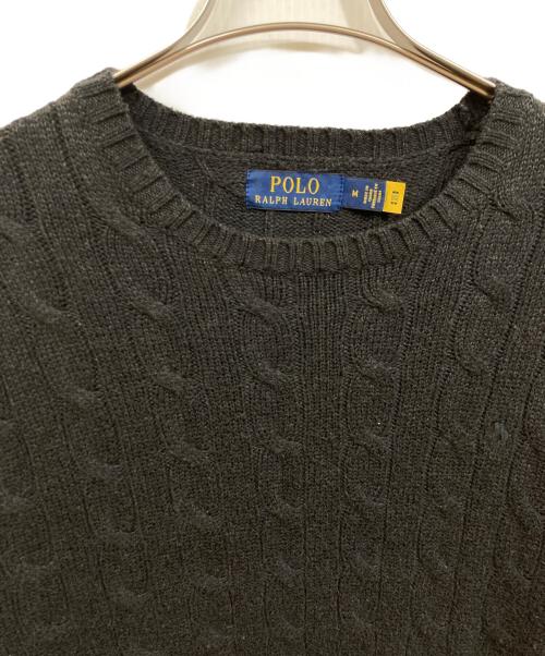 POLO RALPH LAUREN（ポロ・ラルフローレン）POLO RALPH LAUREN (ポロ・ラルフローレン) コットンケーブルニット グレー サイズ:SIZE Mの古着・服飾アイテム