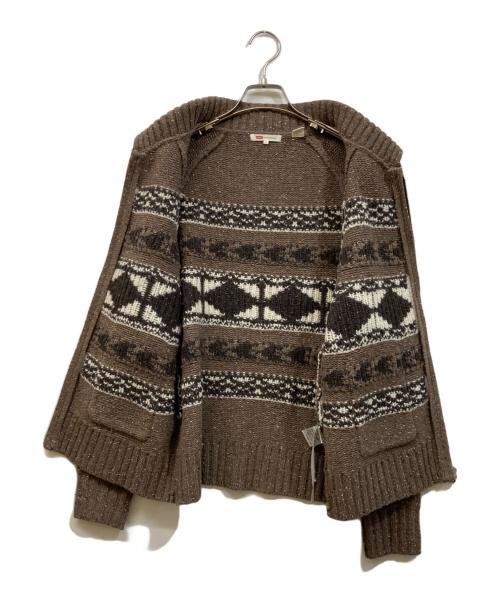LEVI'S（リーバイス）LEVI'S (リーバイス) Fairisle カーディガン ブラウン サイズ:SIZE XSの古着・服飾アイテム