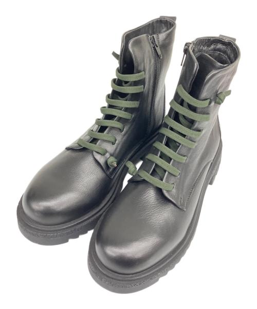 BUENO（ブエノ）bueno (ブエノ) レースアップショートブーツ ブラック サイズ:SIZE38の古着・服飾アイテム