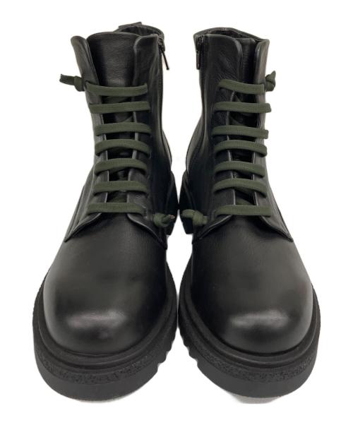 BUENO（ブエノ）bueno (ブエノ) レースアップショートブーツ ブラック サイズ:SIZE38の古着・服飾アイテム