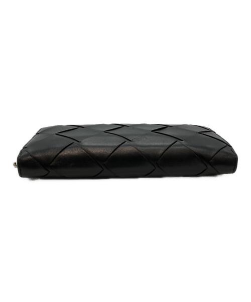 BOTTEGA VENETA（ボッテガベネタ）BOTTEGA VENETA (ボッテガベネタ) カセット ジップアラウンドウォレット ブラックの古着・服飾アイテム