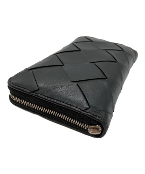 BOTTEGA VENETA（ボッテガベネタ）BOTTEGA VENETA (ボッテガベネタ) カセット ジップアラウンドウォレット ブラックの古着・服飾アイテム