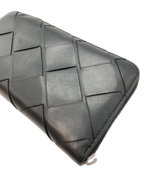 BOTTEGA VENETA（ボッテガベネタ）BOTTEGA VENETA (ボッテガベネタ) カセット ジップアラウンドウォレット ブラックの古着・服飾アイテム