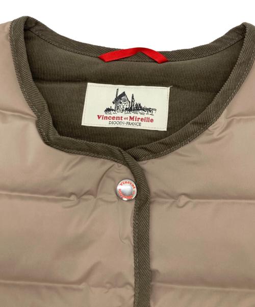 VINCENT ET MIREILLE（ヴァンソンエミレイユ）VINCENT ET MIREILLE (ヴァンソンエミレイユ) ステッチレス ダウン ベスト ブラウン サイズ:36の古着・服飾アイテム