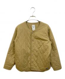 ORCIVAL（オーシバル）の古着「コットンキルトカラーレスジャケット」｜ベージュ
