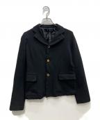 COMME des GARCONS COMME des GARCONSコムデギャルソン コムデギャルソン）の古着「ポリ縮絨テーラードジャケット　AD2009」｜ブラック