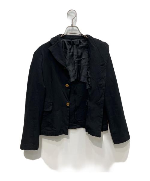 COMME des GARCONS COMME des GARCONS（コムデギャルソン コムデギャルソン）COMME des GARCONS COMME des GARCONS (コムデギャルソン コムデギャルソン) ポリ縮絨テーラードジャケット　AD2009 ブラック サイズ:XSの古着・服飾アイテム