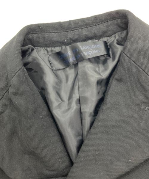 COMME des GARCONS COMME des GARCONS（コムデギャルソン コムデギャルソン）COMME des GARCONS COMME des GARCONS (コムデギャルソン コムデギャルソン) ポリ縮絨テーラードジャケット　AD2009 ブラック サイズ:XSの古着・服飾アイテム