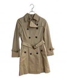BLUE LABEL CRESTBRIDGE（ブルーレーベルクレストブリッジ）の古着「チェックライナー付きトレンチコート」｜ベージュ