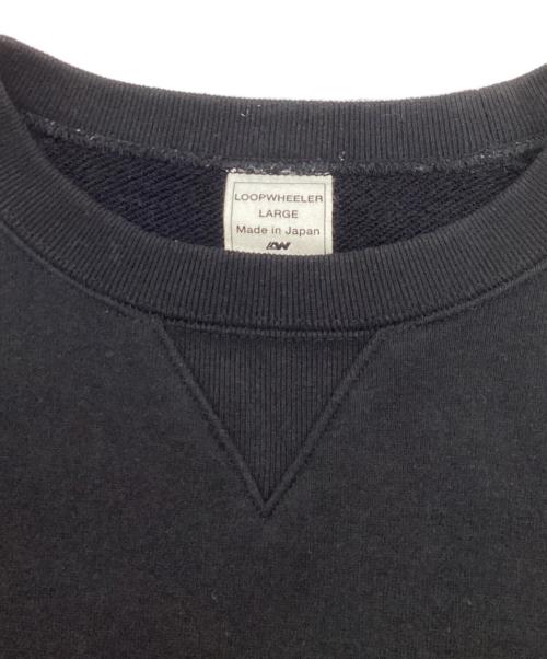 LOOPWHEELER（ループウィラー）LOOPWHEELER (ループウィラー) クルーネックスウェット ブラック サイズ:	SIZE Lの古着・服飾アイテム