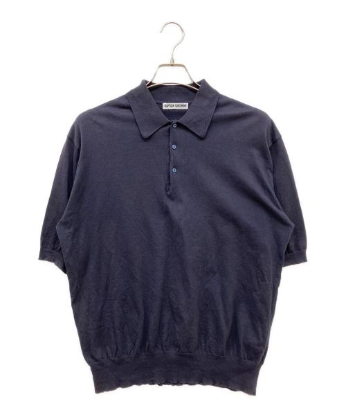 KAPTAIN SUNSHINE（キャプテンサンシャイン）KAPTAIN SUNSHINE (キャプテンサンシャイン) Cotton Knit Polo Shirt ネイビー サイズ:38の古着・服飾アイテム