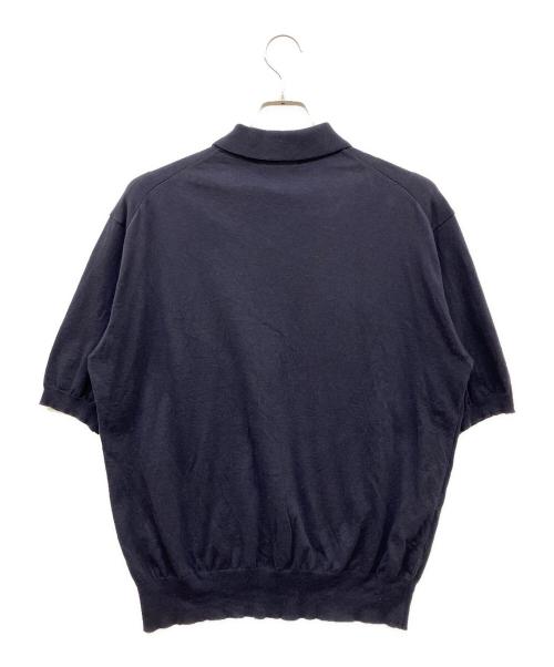 KAPTAIN SUNSHINE（キャプテンサンシャイン）KAPTAIN SUNSHINE (キャプテンサンシャイン) Cotton Knit Polo Shirt ネイビー サイズ:38の古着・服飾アイテム