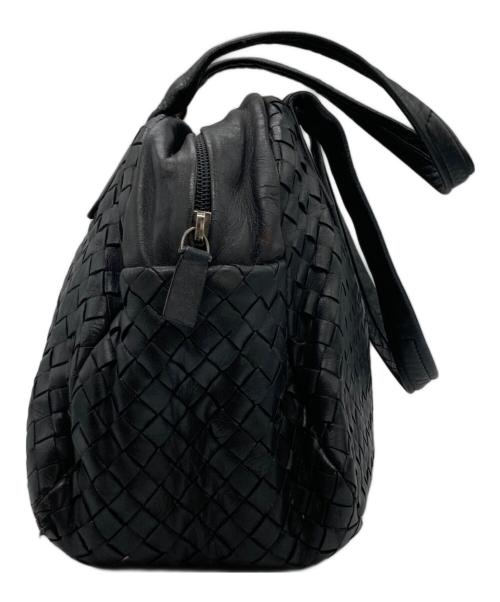 BOTTEGA VENETA（ボッテガベネタ）BOTTEGA VENETA (ボッテガベネタ) ミニボストンバッグ ブラックの古着・服飾アイテム