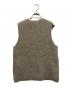 UNITED ARROWS (ユナイテッドアローズ) フォックスカシミヤ ジップ ベスト ベージュ サイズ:Free：15000円