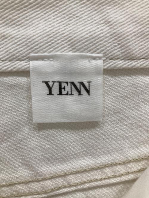 YENN（イエン）YENN (イエン) ハイライズ タックワイドデニム ホワイト サイズ:36の古着・服飾アイテム