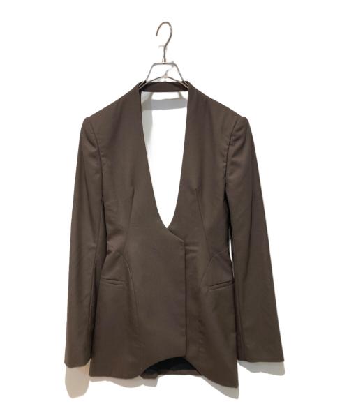 FETICO（フェティコ）FETICO (フェティコ) OPEN BACK TAILORED JACKET ブラウン サイズ:1の古着・服飾アイテム