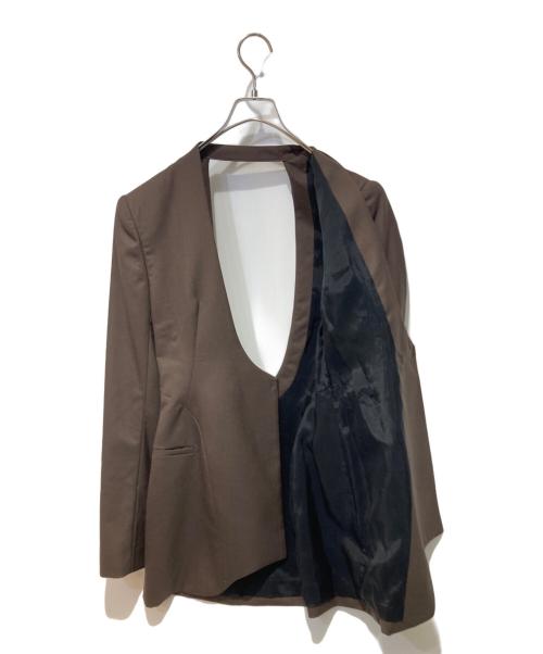 FETICO（フェティコ）FETICO (フェティコ) OPEN BACK TAILORED JACKET ブラウン サイズ:1の古着・服飾アイテム
