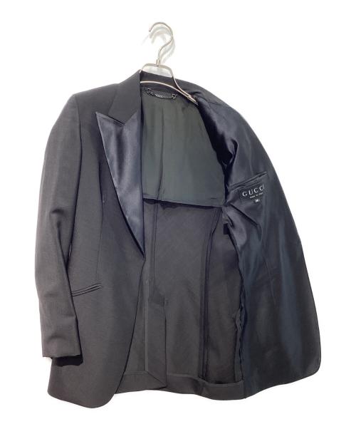 GUCCI（グッチ）GUCCI (グッチ) ピークドラベルジャケット　90's 　アーカイヴ ブラック サイズ:38の古着・服飾アイテム