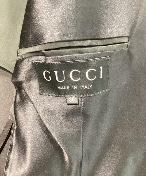 GUCCI（グッチ）GUCCI (グッチ) ピークドラベルジャケット　90's 　アーカイヴ ブラック サイズ:38の古着・服飾アイテム