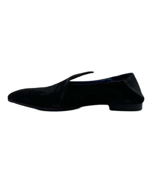 HERMES（エルメス）HERMES (エルメス) Ｈ刺繍バブーシュ ブラック サイズ:36 1/2の古着・服飾アイテム