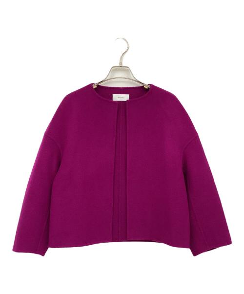 ASTRAET（アストラット）ASTRAET (アストラット) リバーノーカラージャケット パープルの古着・服飾アイテム