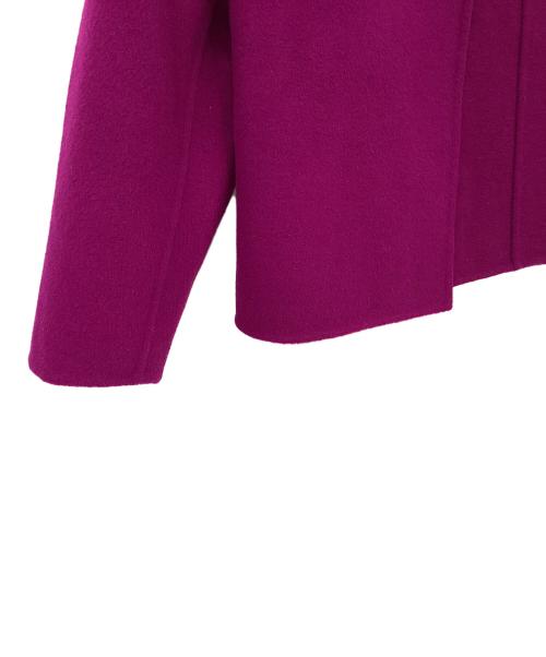 ASTRAET（アストラット）ASTRAET (アストラット) リバーノーカラージャケット パープルの古着・服飾アイテム