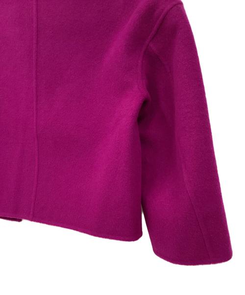 ASTRAET（アストラット）ASTRAET (アストラット) リバーノーカラージャケット パープルの古着・服飾アイテム