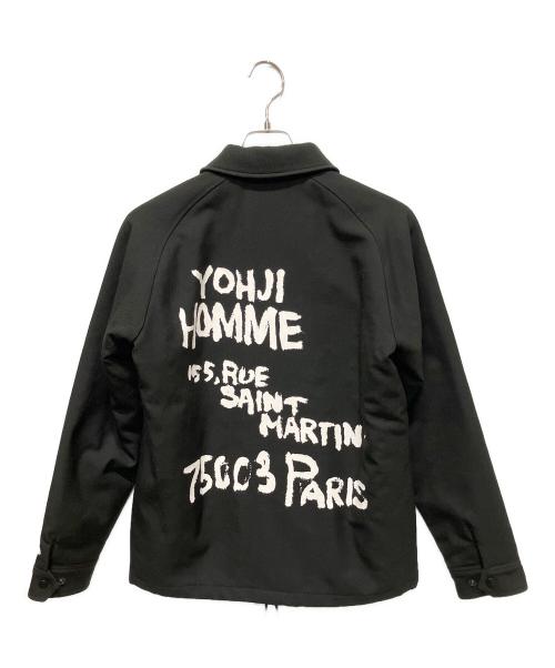 Yohji Yamamoto pour homme（ヨウジヤマモト プールオム）Yohji Yamamoto pour homme (ヨウジヤマモト プールオム) New Era (ニューエラ) Wool Coach Jacket/コラボジャケット ブラック サイズ:2（スモール）の古着・服飾アイテム