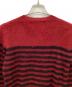 中古・古着 COMME des GARCONS JUNYA WATANABE MAN (コムデギャルソンジュンヤワタナベマン) モヘア天竺ボーダー起毛ニット ブラック×レッド サイズ:S：25000円