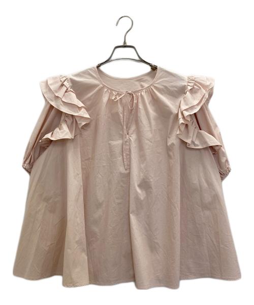 rosy monster（ロージーモンスター）rosy monster (ロージーモンスター) トリプルフリルブラウス ピンク サイズ:FREEの古着・服飾アイテム