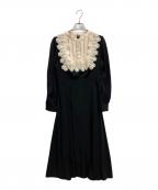 HER LIP TOハーリップトゥ）の古着「Le Grand Midi Dress　長袖ワンピース　ドレス」｜ブラック