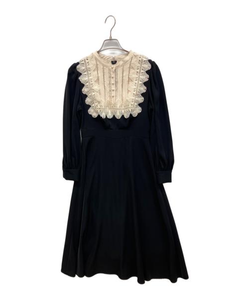 HER LIP TO（ハーリップトゥ）Her lip to (ハーリップトゥ) Le Grand Midi Dress　長袖ワンピース　ドレス ブラック サイズ:Mの古着・服飾アイテム