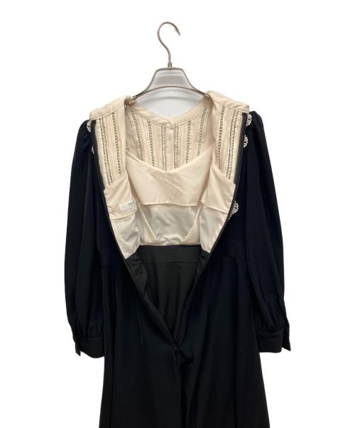 HER LIP TO（ハーリップトゥ）Her lip to (ハーリップトゥ) Le Grand Midi Dress　長袖ワンピース　ドレス ブラック サイズ:Mの古着・服飾アイテム