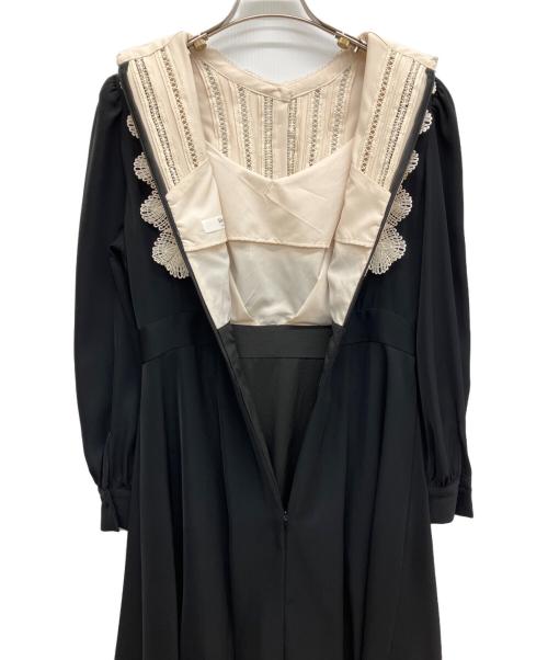 HER LIP TO（ハーリップトゥ）HER LIP TO (ハーリップトゥ) Le Grand Midi Dress　長袖ワンピース　ドレス ブラック サイズ:Mの古着・服飾アイテム