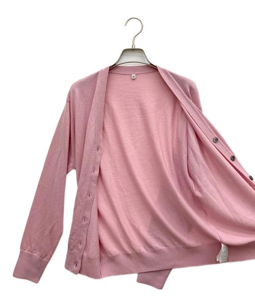 SALON adam et rope'（サロンアダムエロペ）SALON adam et rope' (サロンアダムエロペ) 30ゲージウールニットカーディガン ピンク サイズ:Freeの古着・服飾アイテム