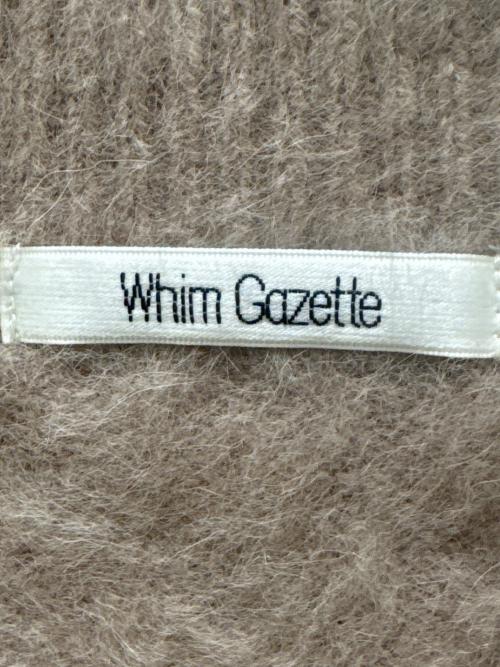 Whim Gazette（ウィムガゼット）Whim Gazette (ウィムガゼット) ファークルーネックプルオーバー ブラウン サイズ:FREEの古着・服飾アイテム