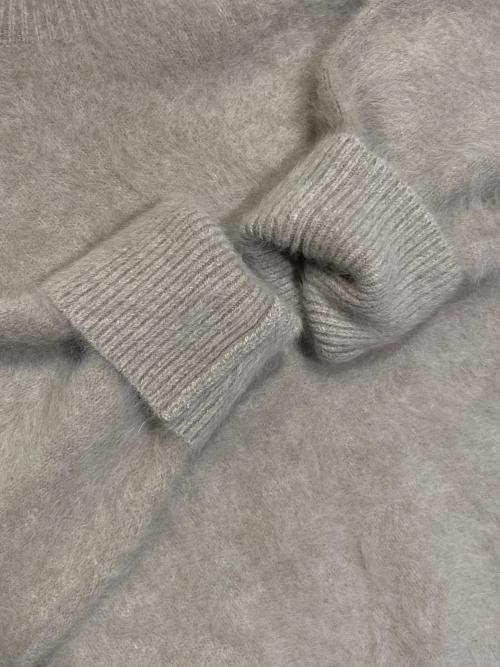 Whim Gazette（ウィムガゼット）Whim Gazette (ウィムガゼット) ファークルーネックプルオーバー ブラウン サイズ:FREEの古着・服飾アイテム