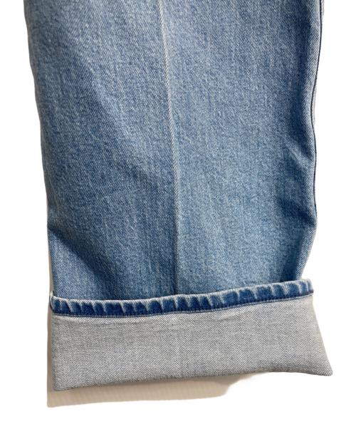 RM denim（アールエムデニム）RM denim (アールエムデニム) センタープレスハイウエストパンツ ブルー サイズ:S 未使用品の古着・服飾アイテム