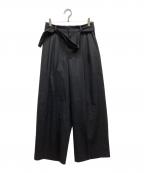 STUNNING LUREスタニングルアー）の古着「フラノワイドレッグパンツ」｜チャコールグレー