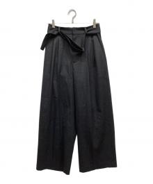 STUNNING LURE（スタニングルアー）の古着「フラノワイドレッグパンツ」｜チャコールグレー