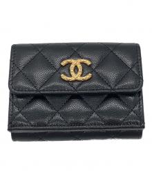 CHANEL（シャネル）の古着「スモールフラップウォレット」｜ブラック